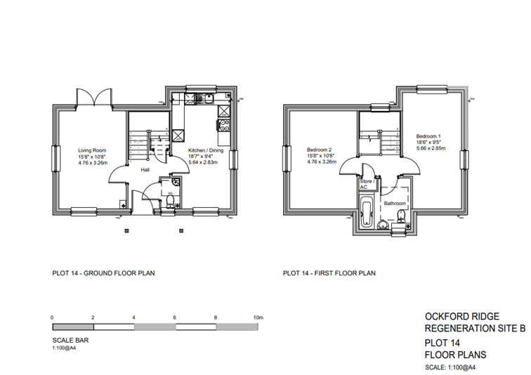 Floorplans of 2 bedroom home at Laurel Close